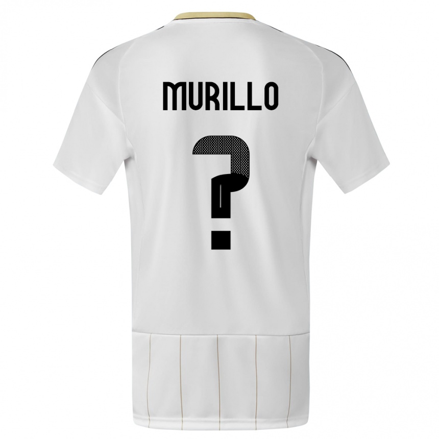 Kids Football Costa Rica Isaac Murillo #0 White Away Jersey 24-26 T-Shirt Nz