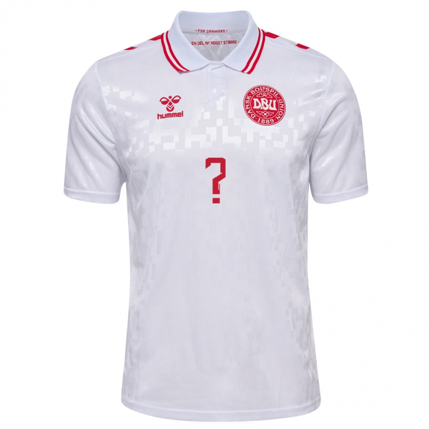 Kids Football Denmark Gustav Fraulo #0 White Away Jersey 24-26 T-Shirt Nz