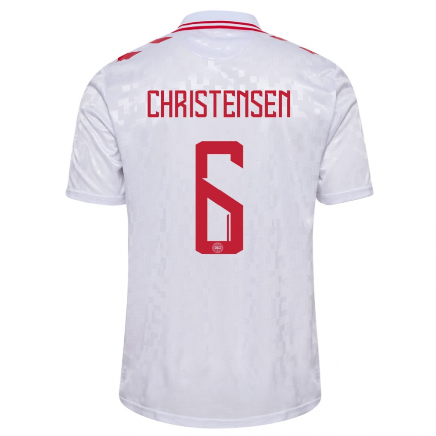 Kids Football Denmark Andreas Christensen #6 White Away Jersey 24-26 T-Shirt Nz