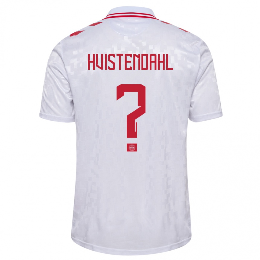 Kids Football Denmark Johan Hvistendahl #0 White Away Jersey 24-26 T-Shirt Nz