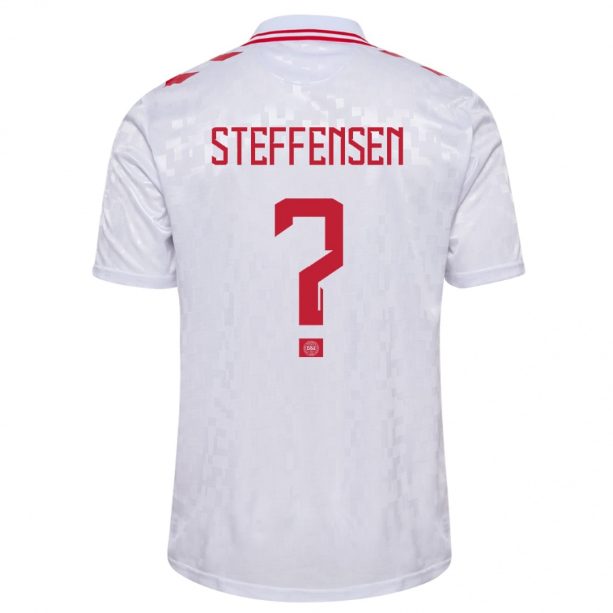 Kids Football Denmark Mark Steffensen #0 White Away Jersey 24-26 T-Shirt Nz