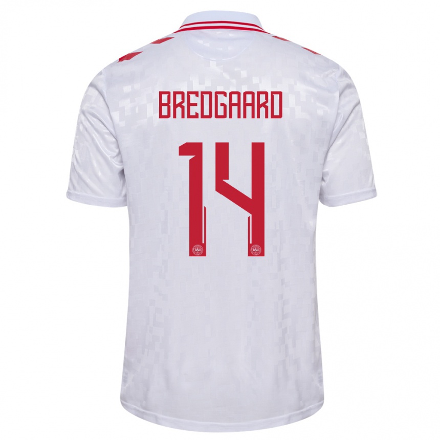 Kids Football Denmark Sofie Bredgaard #14 White Away Jersey 24-26 T-Shirt Nz