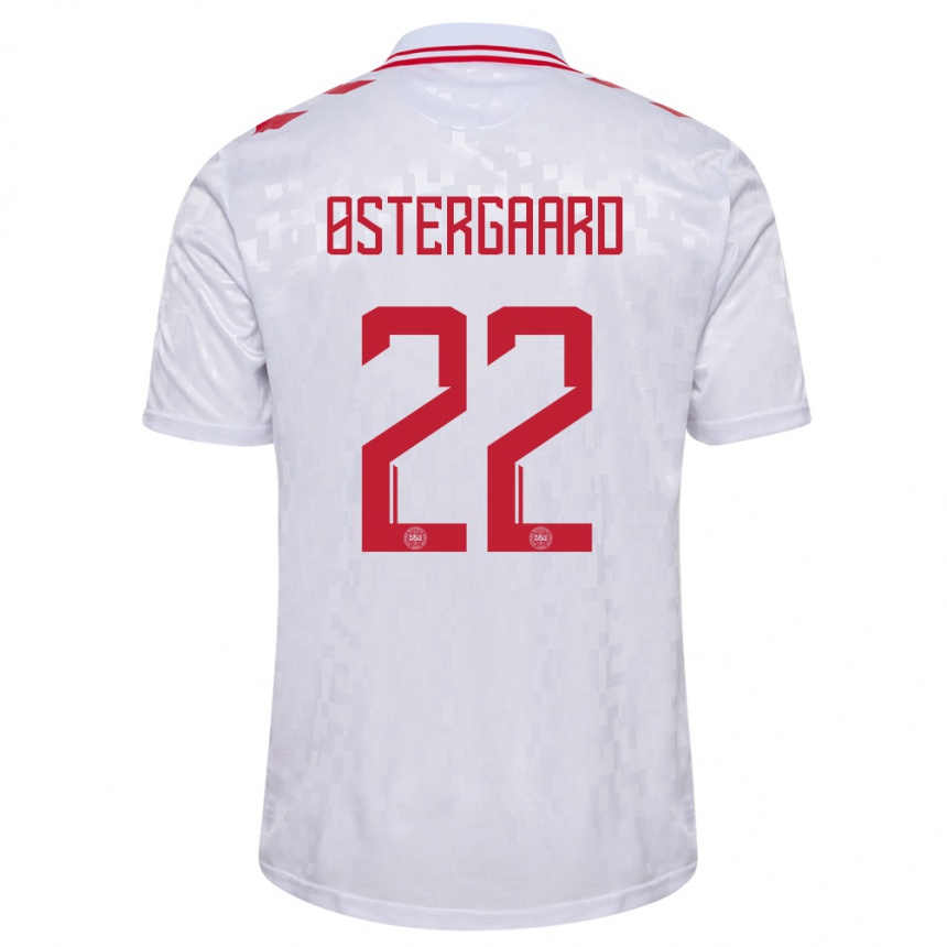 Kids Football Denmark Maja Bay Ostergaard #22 White Away Jersey 24-26 T-Shirt Nz