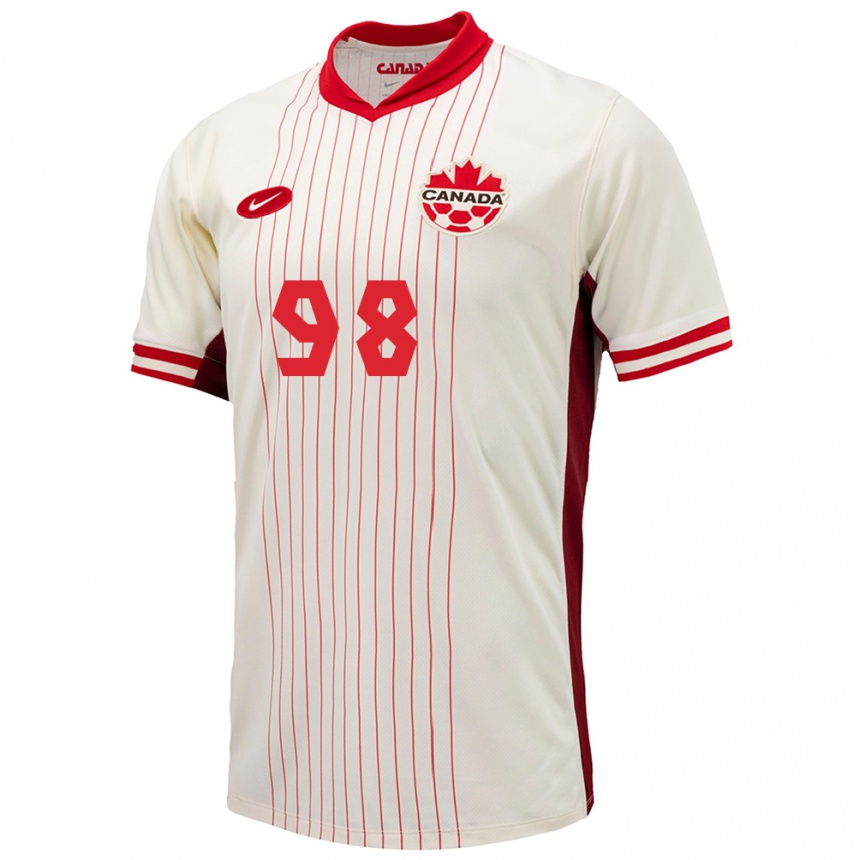 Kids Football Canada Olivia Smith #98 White Away Jersey 24-26 T-Shirt Nz