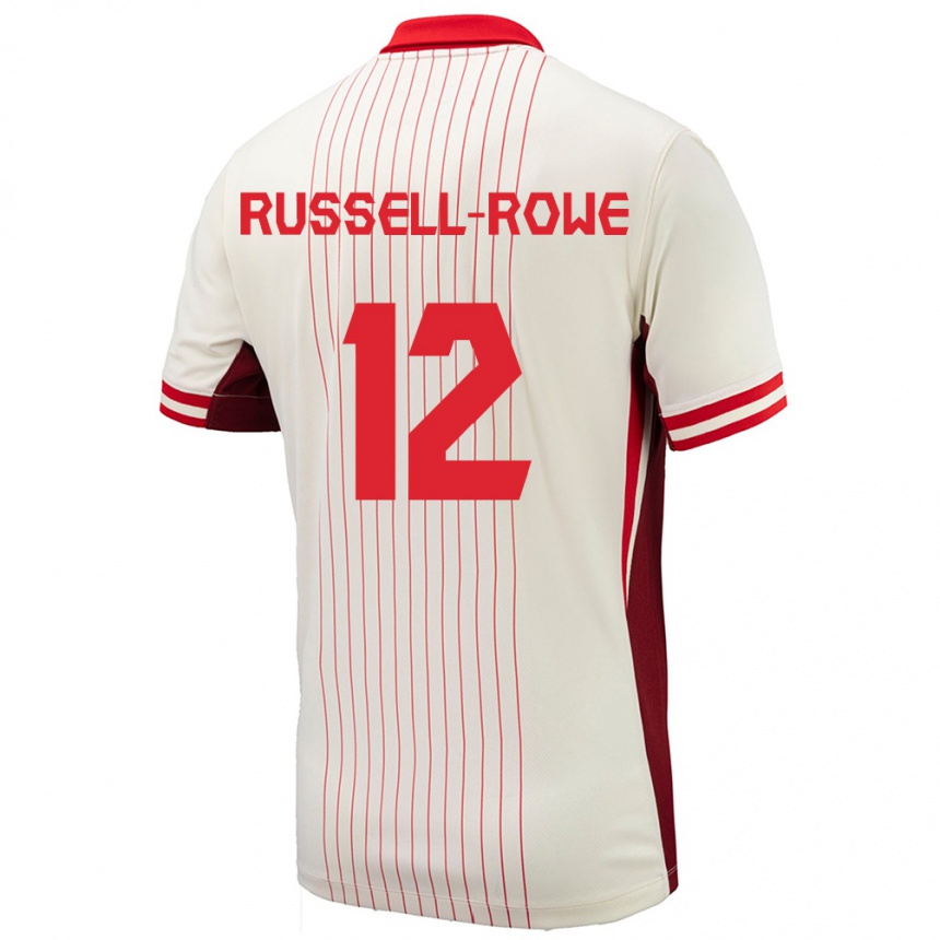 Kids Football Canada Jacen Russell-Rowe #12 White Away Jersey 24-26 T-Shirt Nz