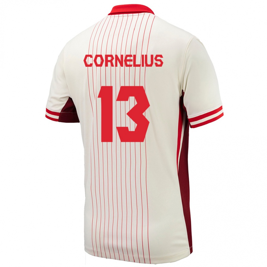 Kids Football Canada Derek Cornelius #13 White Away Jersey 24-26 T-Shirt Nz