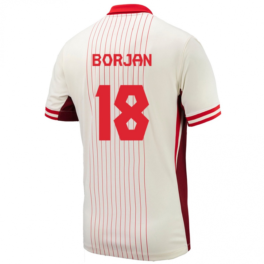 Kids Football Canada Milan Borjan #18 White Away Jersey 24-26 T-Shirt Nz