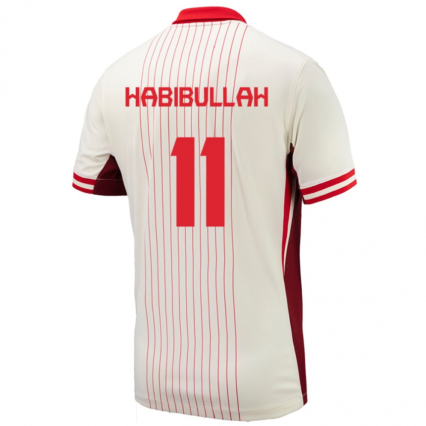 Kids Football Canada Kamron Habibullah #11 White Away Jersey 24-26 T-Shirt Nz