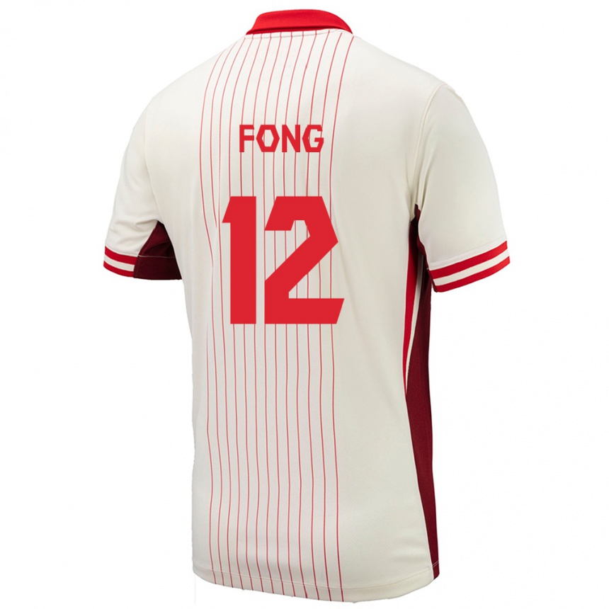 Kids Football Canada Aidan Fong #12 White Away Jersey 24-26 T-Shirt Nz