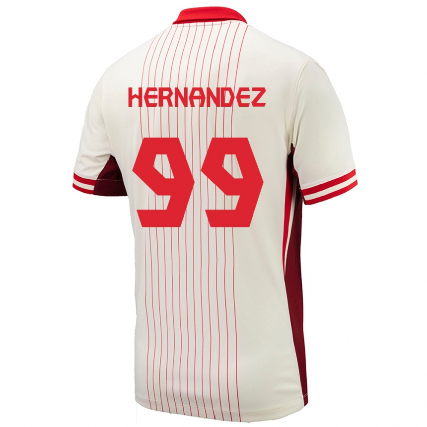 Kids Football Canada Jeneva Hernandez Gray #99 White Away Jersey 24-26 T-Shirt Nz