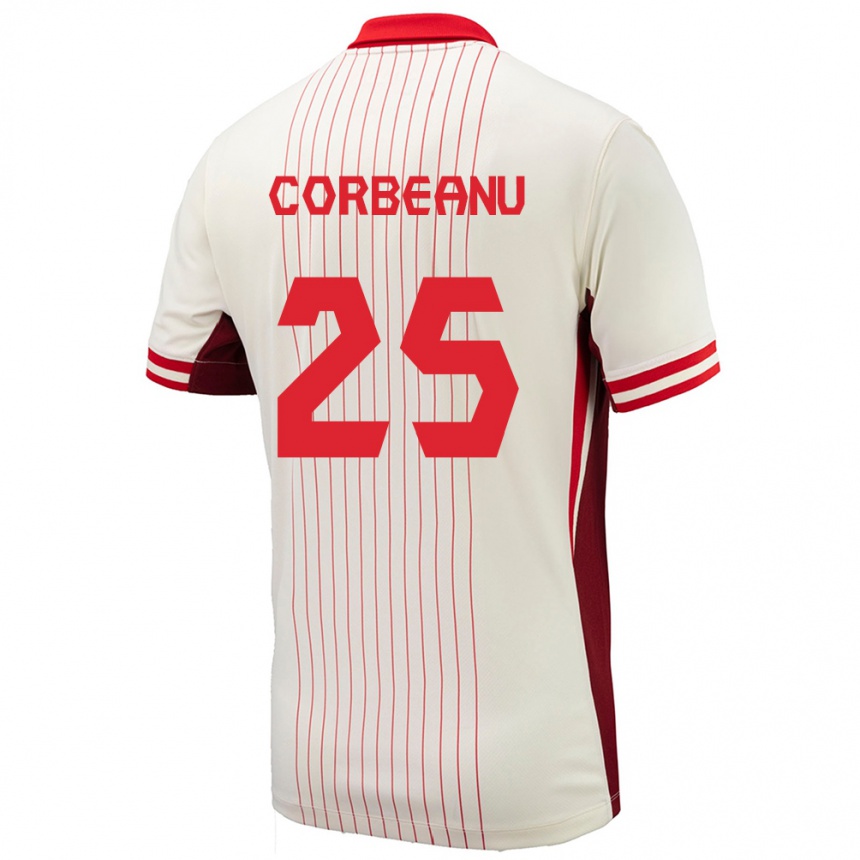 Kids Football Canada Theo Corbeanu #25 White Away Jersey 24-26 T-Shirt Nz