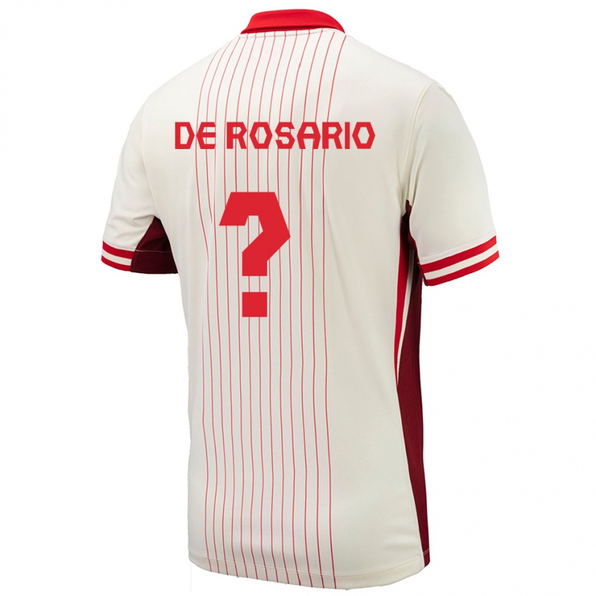 Kids Football Canada Adisa De Rosario #0 White Away Jersey 24-26 T-Shirt Nz