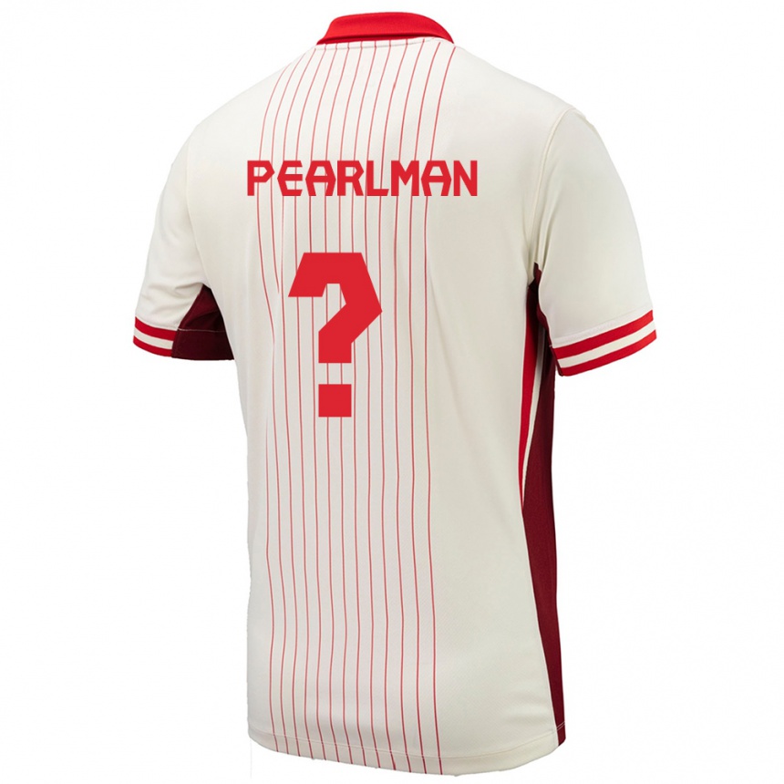 Kids Football Canada Adam Pearlman #0 White Away Jersey 24-26 T-Shirt Nz