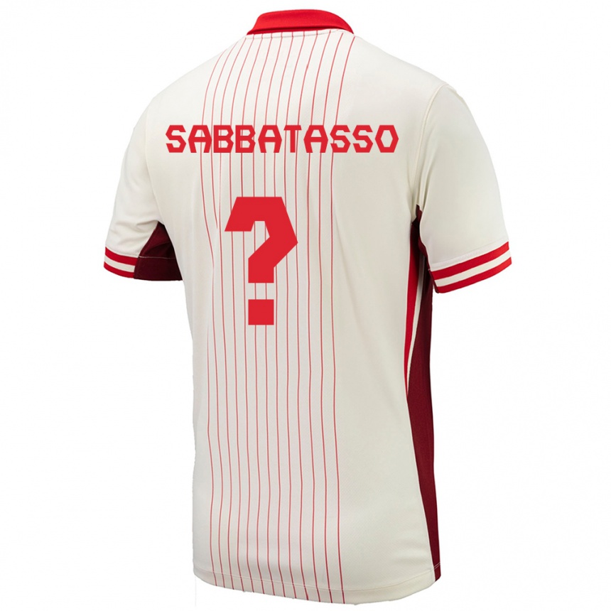 Kids Football Canada Jeronimo Sabbatasso #0 White Away Jersey 24-26 T-Shirt Nz