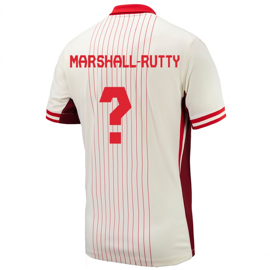 Kids Football Canada Jahkeele Marshall Rutty #0 White Away Jersey 24-26 T-Shirt Nz