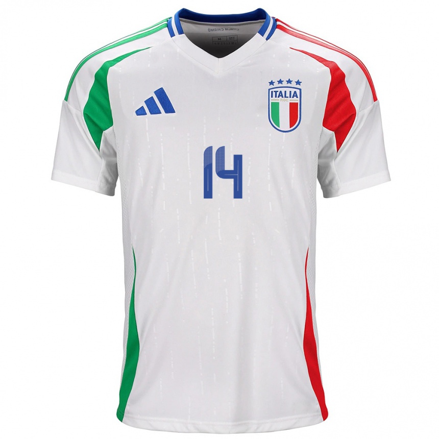 Kids Football Italy Chiara Beccari #14 White Away Jersey 24-26 T-Shirt Nz