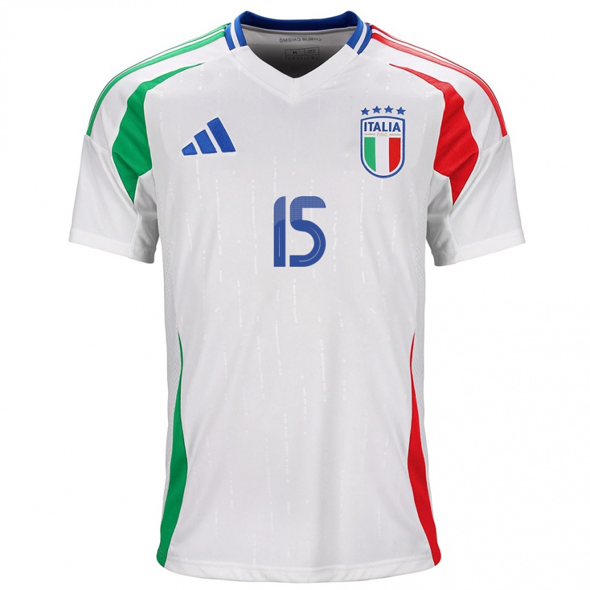 Kids Football Italy Annamaria Serturini #15 White Away Jersey 24-26 T-Shirt Nz