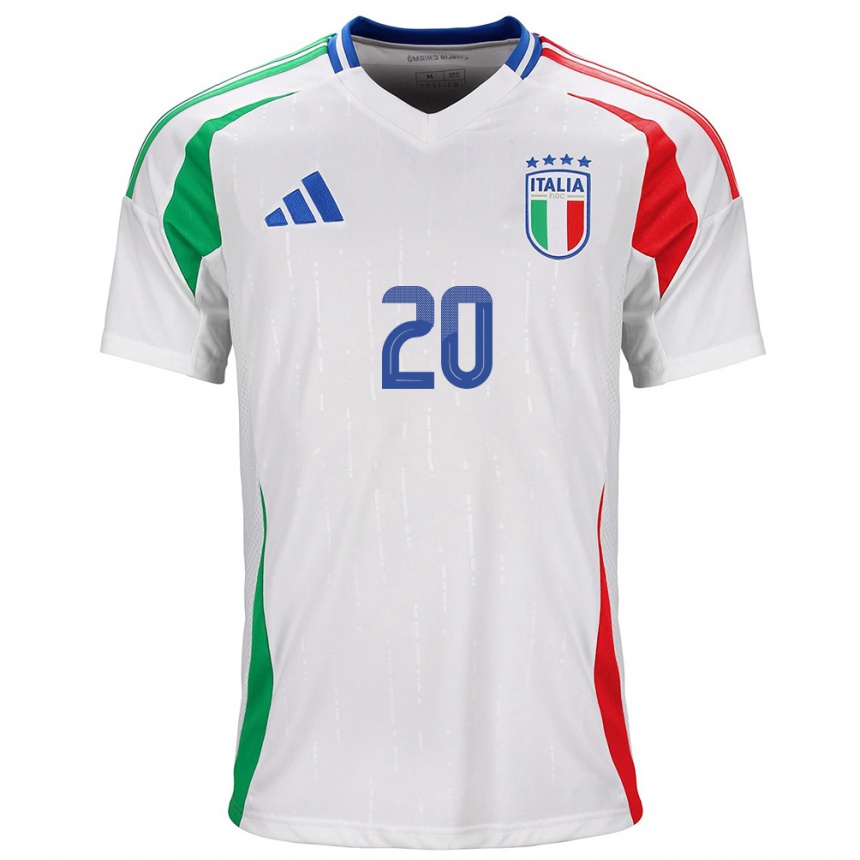 Kids Football Italy Nicolò Zaniolo #20 White Away Jersey 24-26 T-Shirt Nz