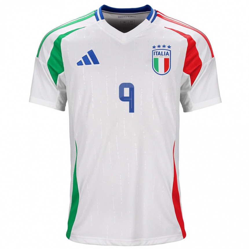 Kids Football Italy Francesco Camarda #9 White Away Jersey 24-26 T-Shirt Nz