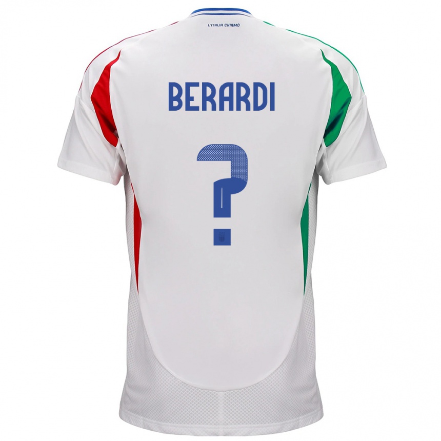 Kids Football Italy Domenico Berardi #0 White Away Jersey 24-26 T-Shirt Nz