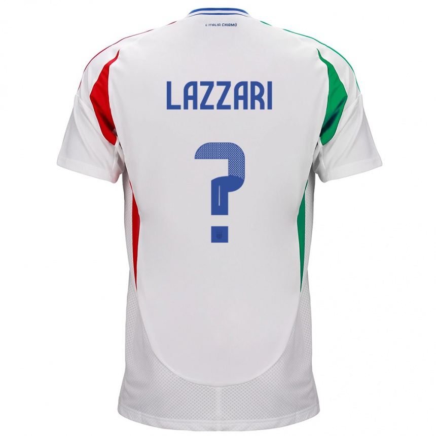 Kids Football Italy Manuel Lazzari #0 White Away Jersey 24-26 T-Shirt Nz