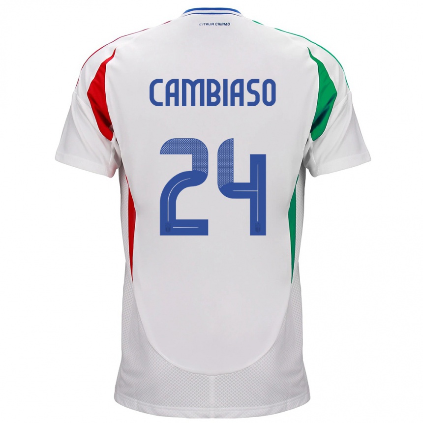 Kids Football Italy Andrea Cambiaso #24 White Away Jersey 24-26 T-Shirt Nz