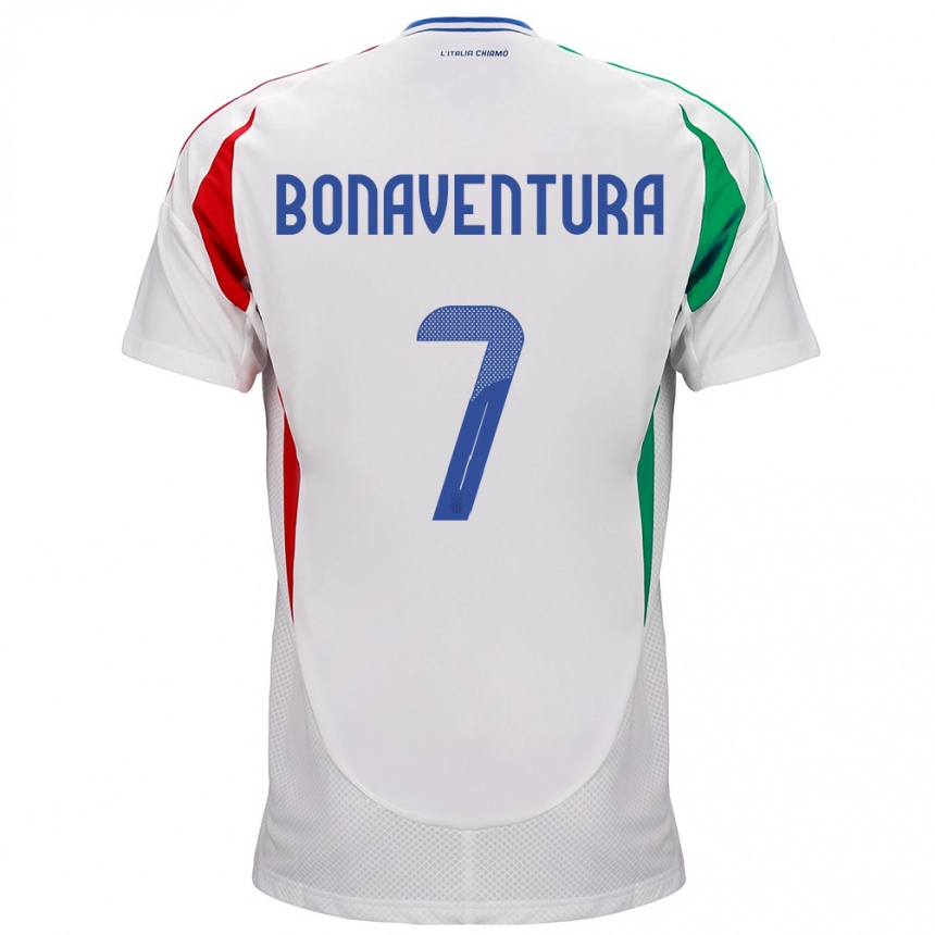 Kids Football Italy Giacomo Bonaventura #7 White Away Jersey 24-26 T-Shirt Nz