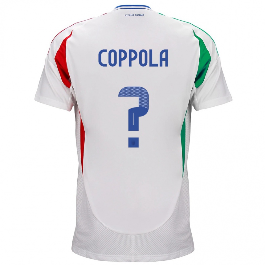 Kids Football Italy Diego Coppola #0 White Away Jersey 24-26 T-Shirt Nz