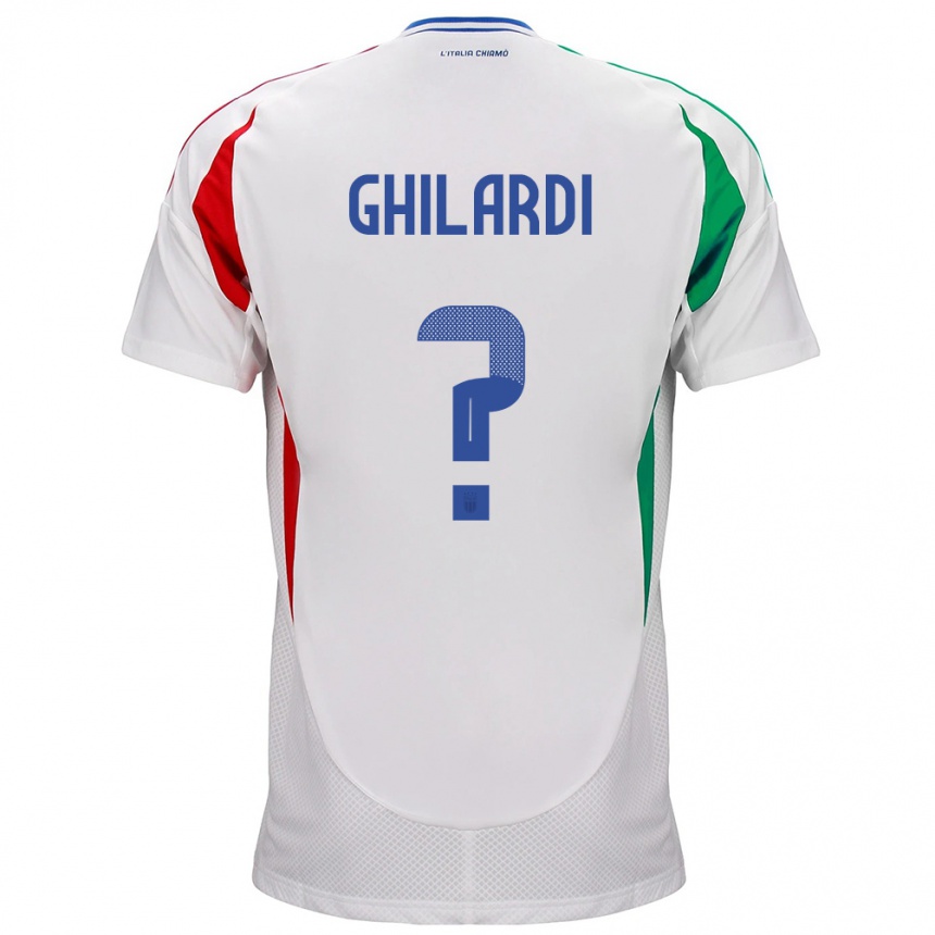 Kids Football Italy Daniele Ghilardi #0 White Away Jersey 24-26 T-Shirt Nz