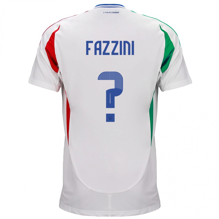 Kids Football Italy Jacopo Fazzini #0 White Away Jersey 24-26 T-Shirt Nz