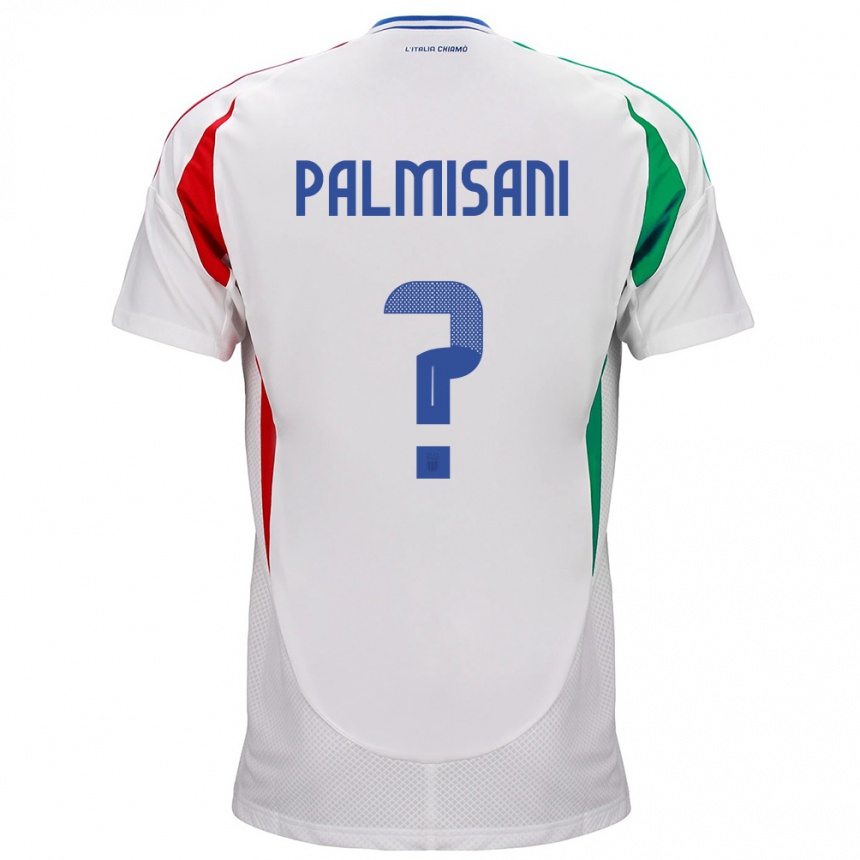 Kids Football Italy Lorenzo Palmisani #0 White Away Jersey 24-26 T-Shirt Nz