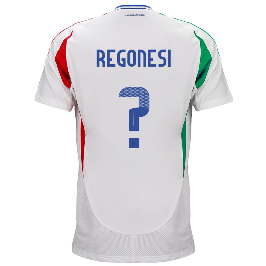 Kids Football Italy Iacopo Regonesi #0 White Away Jersey 24-26 T-Shirt Nz