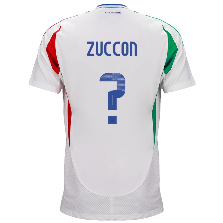 Kids Football Italy Federico Zuccon #0 White Away Jersey 24-26 T-Shirt Nz