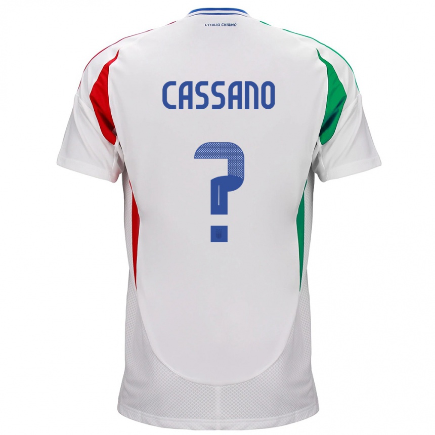 Kids Football Italy Claudio Cassano #0 White Away Jersey 24-26 T-Shirt Nz