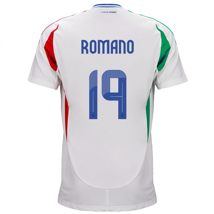 Kids Football Italy Marco Romano #19 White Away Jersey 24-26 T-Shirt Nz