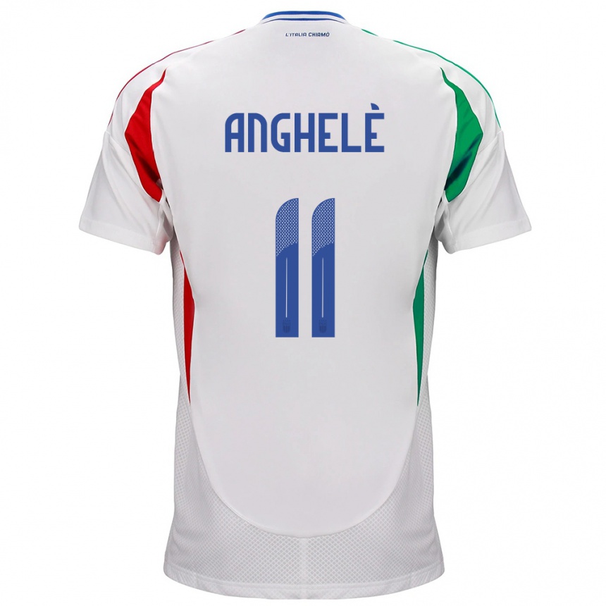 Kids Football Italy Lorenzo Anghelè #11 White Away Jersey 24-26 T-Shirt Nz