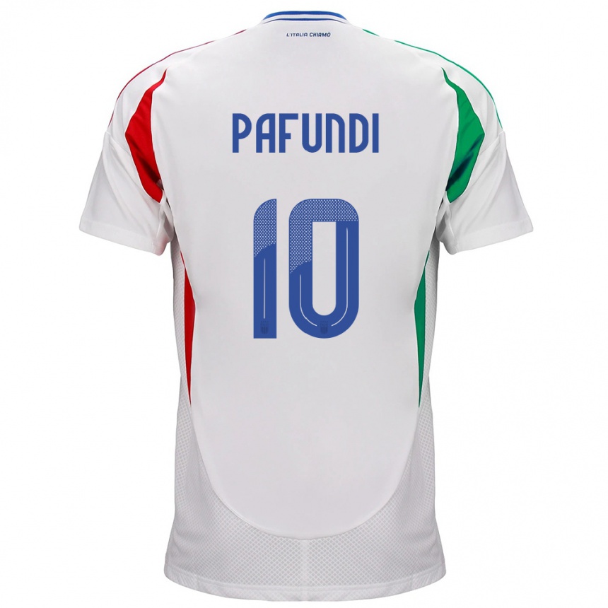 Kids Football Italy Simone Pafundi #10 White Away Jersey 24-26 T-Shirt Nz