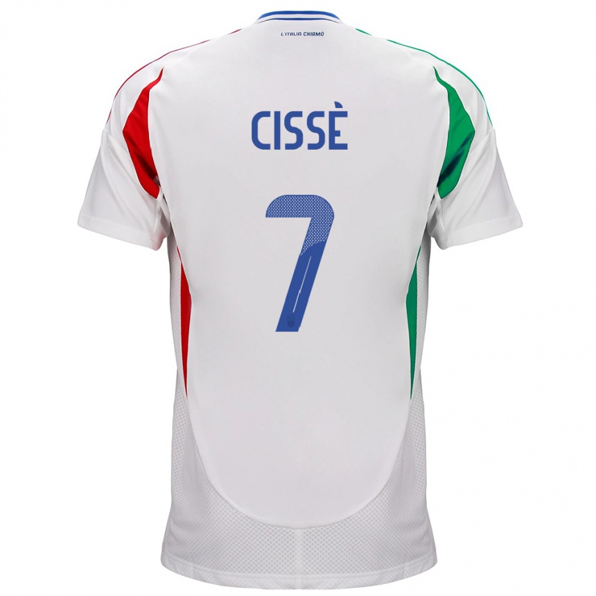 Kids Football Italy Alphadjo Cissè #7 White Away Jersey 24-26 T-Shirt Nz