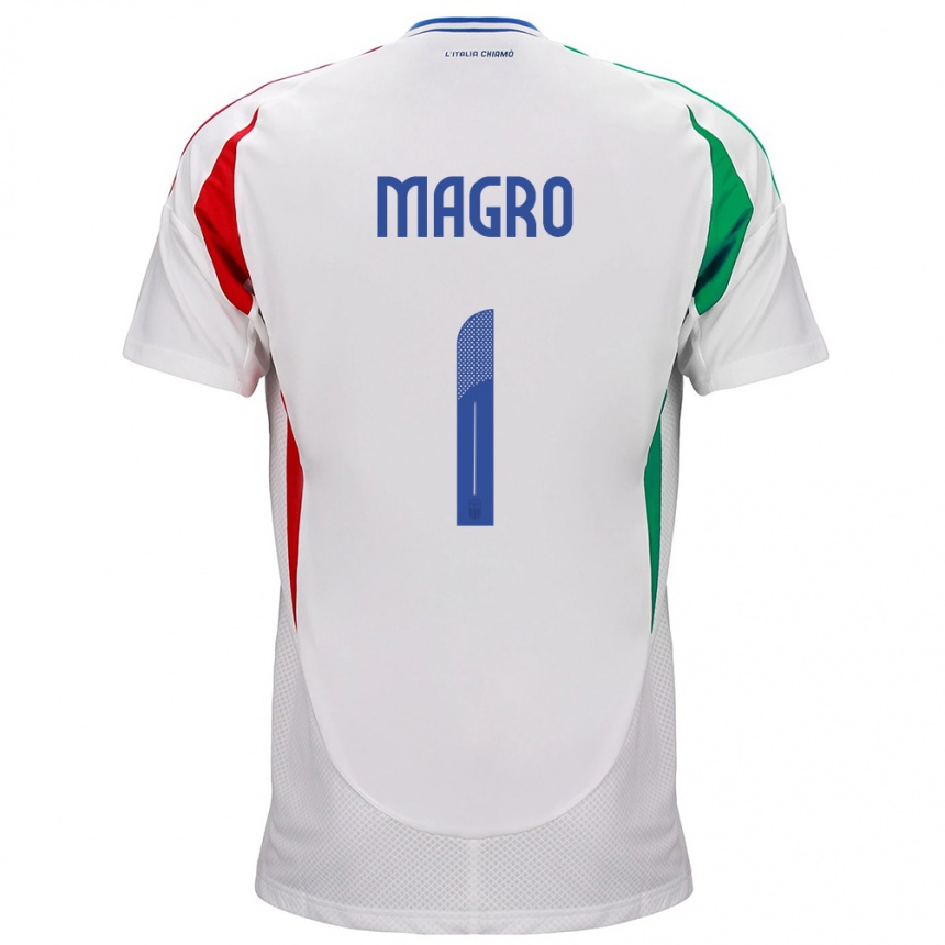 Kids Football Italy Federico Magro #1 White Away Jersey 24-26 T-Shirt Nz