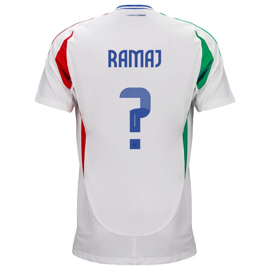 Kids Football Italy Gabriel Ramaj #0 White Away Jersey 24-26 T-Shirt Nz