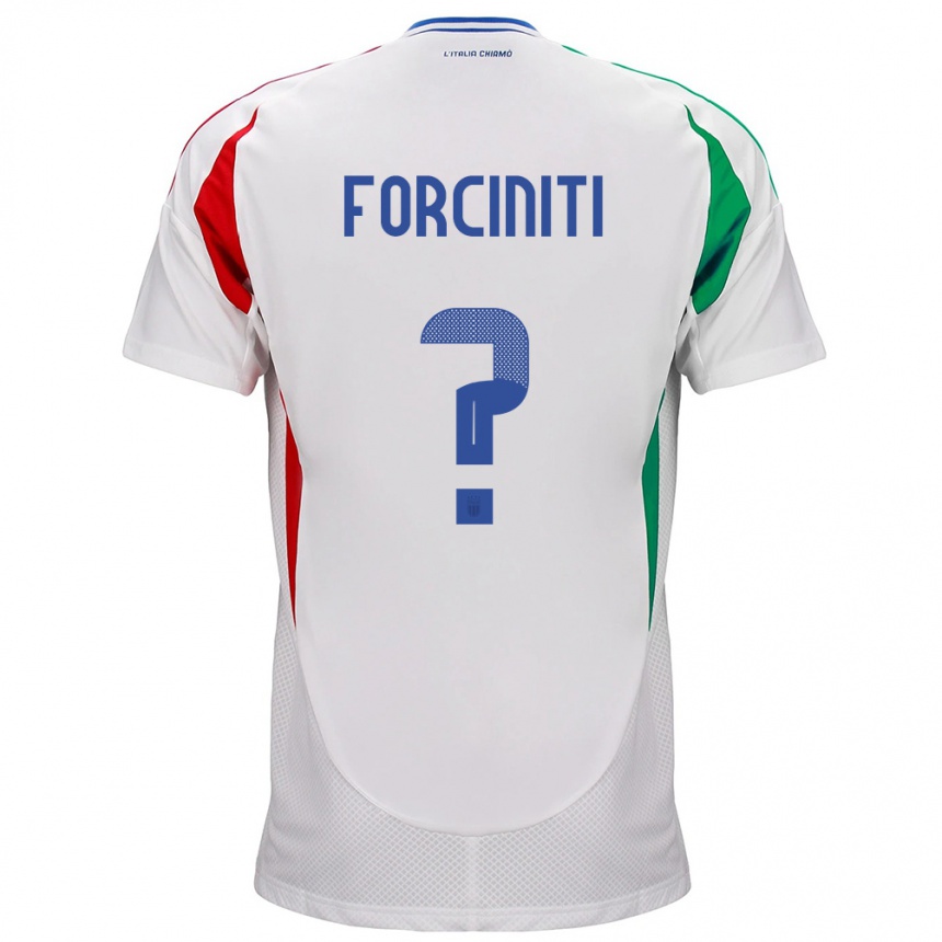 Kids Football Italy Luigi Forciniti #0 White Away Jersey 24-26 T-Shirt Nz