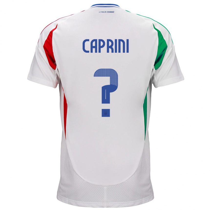 Kids Football Italy Maat Daniel Caprini #0 White Away Jersey 24-26 T-Shirt Nz