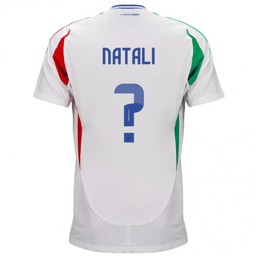 Kids Football Italy Andrea Natali #0 White Away Jersey 24-26 T-Shirt Nz