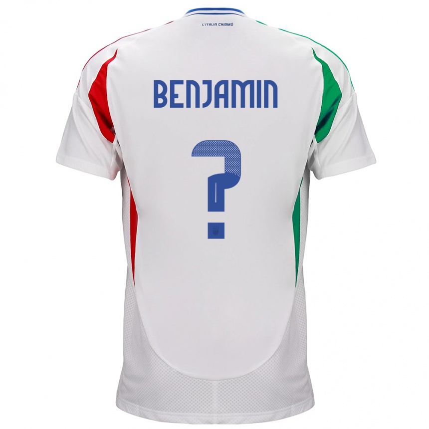 Kids Football Italy Emanuel Benjamin #0 White Away Jersey 24-26 T-Shirt Nz