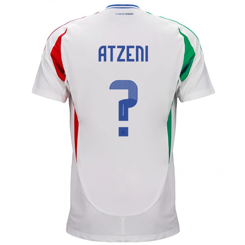 Kids Football Italy Davide Atzeni #0 White Away Jersey 24-26 T-Shirt Nz