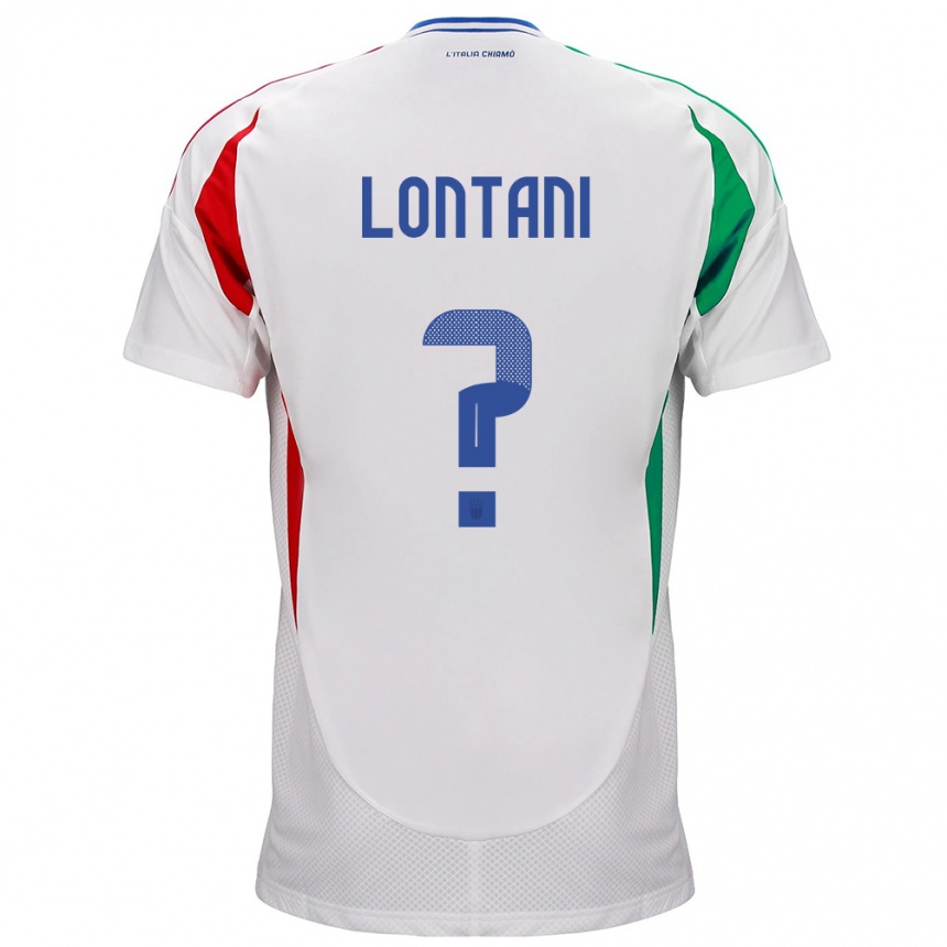 Kids Football Italy Simone Lontani #0 White Away Jersey 24-26 T-Shirt Nz