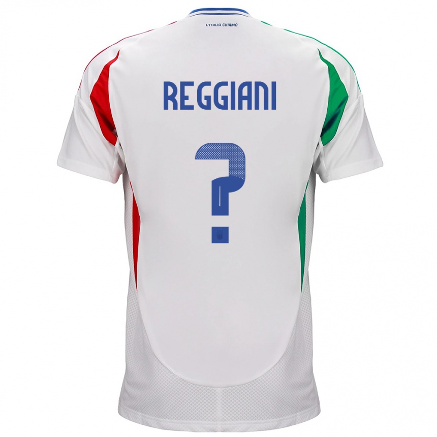 Kids Football Italy Luca Reggiani #0 White Away Jersey 24-26 T-Shirt Nz