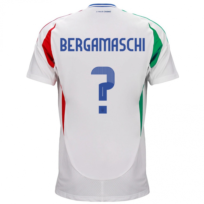 Kids Football Italy Valentina Bergamaschi #0 White Away Jersey 24-26 T-Shirt Nz