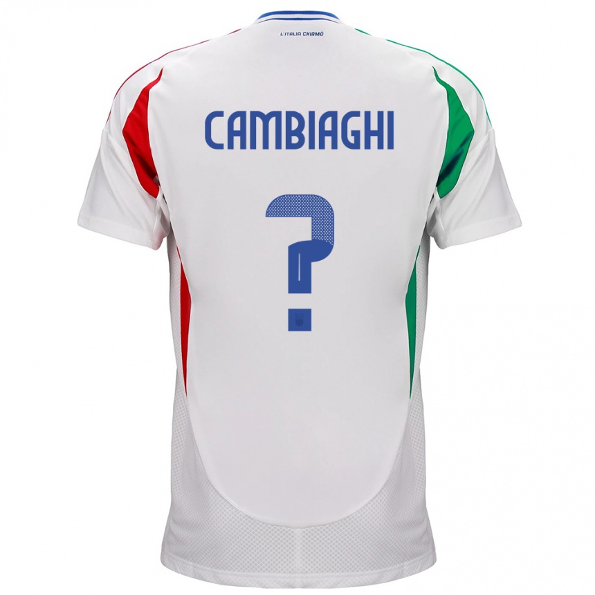 Kids Football Italy Michela Cambiaghi #0 White Away Jersey 24-26 T-Shirt Nz