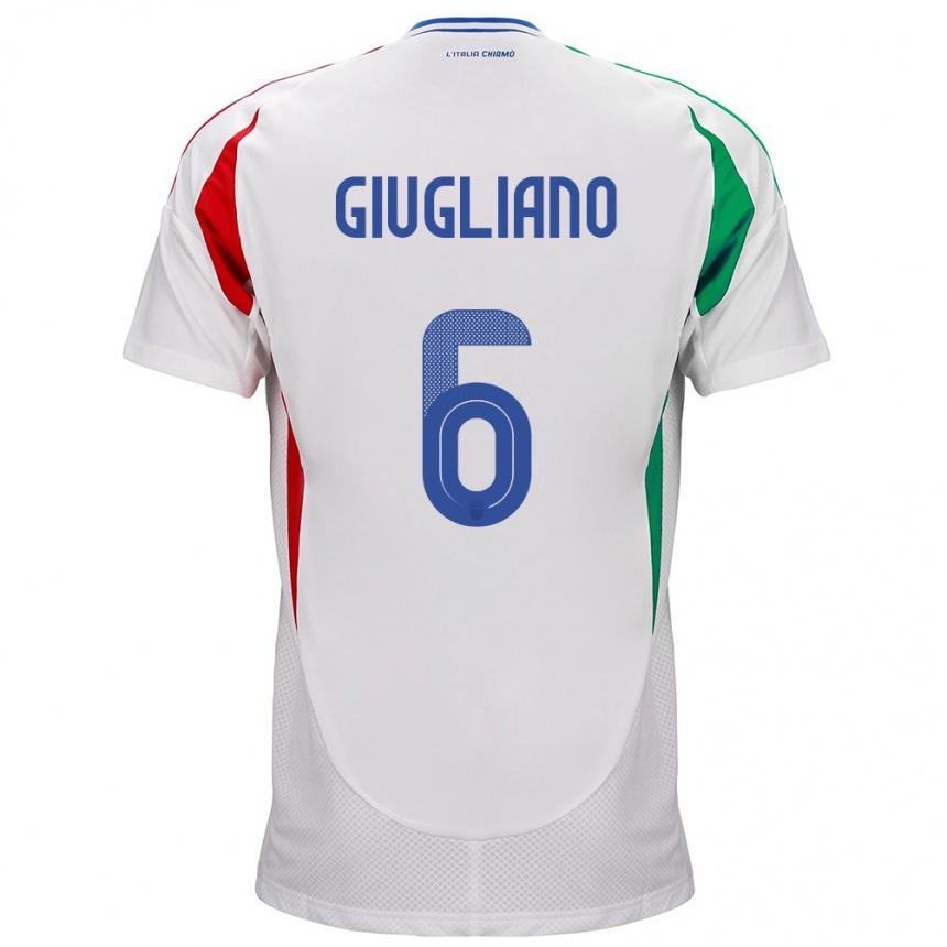 Kids Football Italy Manuela Giugliano #6 White Away Jersey 24-26 T-Shirt Nz